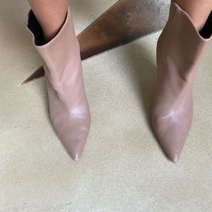 Nude Leather ankle boots